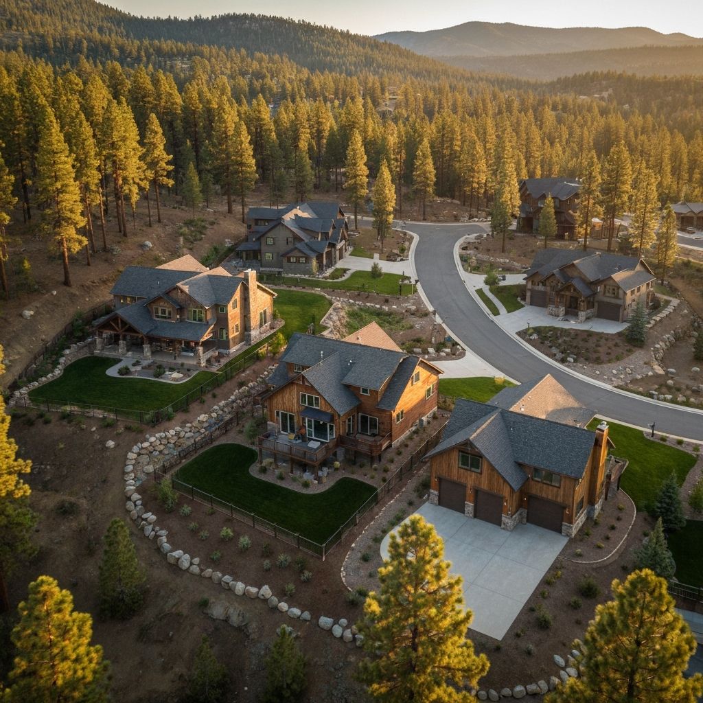 Mountain homes with defensible space